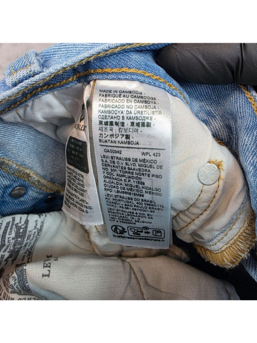 Levis Premium 501 Straight Jeans Womens W23 Blue Light Wash High Rise Denim - Picture 15 of 16